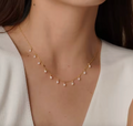 14K Gold Filled Natural Pearl Choker Necklace