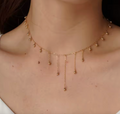 14K Gold Filled Beaded Choker Necklace