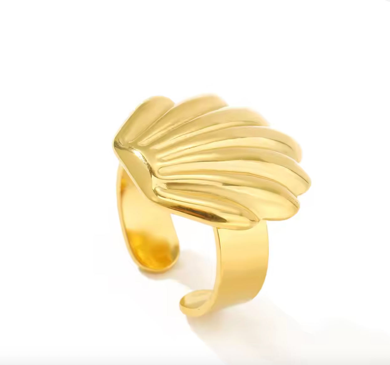 Vintage Ocean Starfish & Shell Open Ring